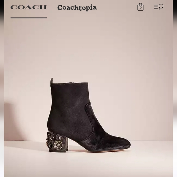 COACH Juliet Mid-Heel Ankle Boots, Size 7 - Picture 2 of 16